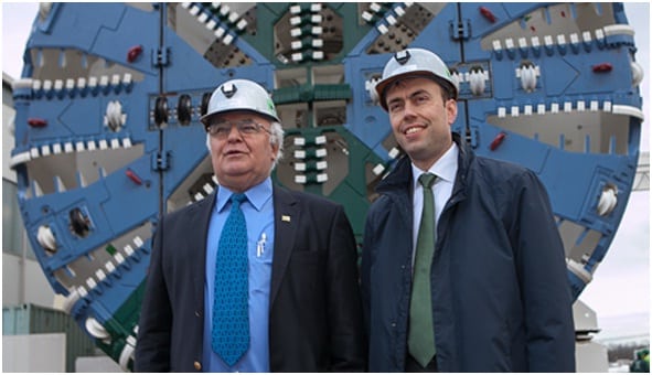 The Baden-Wuerttemberg Finance and Economics Minister Dr. Nils Schmid paid a visit to Herrenknecht AG in Schwanau/ Black Forest at the end of January. The Baden-Wuerttemberg Finance and Economics Minister Dr. Nils Schmid paid a visit to Herrenknecht AG in Schwanau/ Black Forest at the end of January.