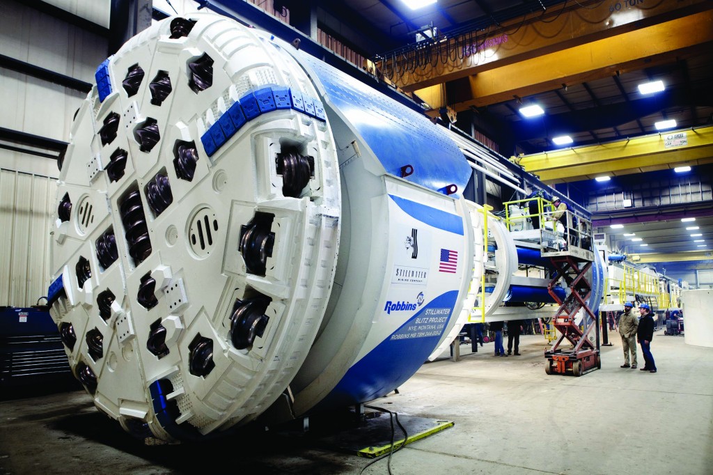 The use of TBMs in mining operations, like the Robbins machine pictured here for Montana, USA’s Stillwater Mine, is rapidly increasing in Australia.